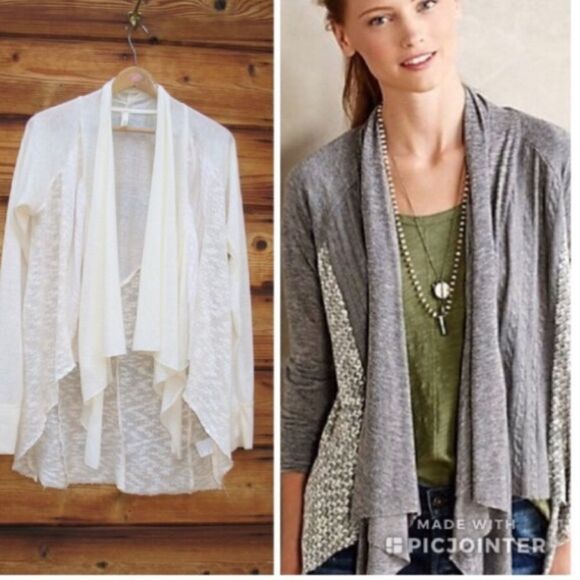 NWOT Anthropologie Tiny Cream Cardigan - Picture 1 of 8